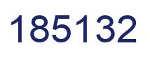 Number 185132 blue image