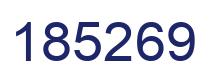 Number 185269 blue image
