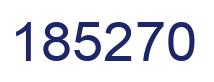 Number 185270 blue image