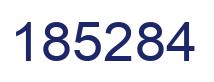 Number 185284 blue image