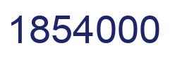 Number 1854000 blue image
