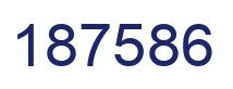 Number 187586 blue image
