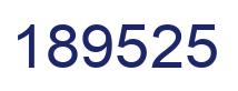 Number 189525 blue image