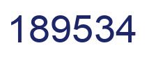 Number 189534 blue image