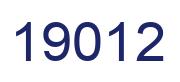 Number 19012 blue image