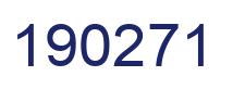 Número 190271 imagen azul