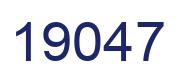 Number 19047 blue image