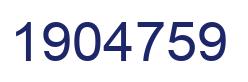 Number 1904759 blue image