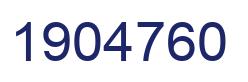 Number 1904760 blue image