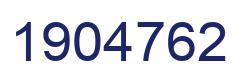 Number 1904762 blue image