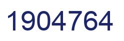 Number 1904764 blue image
