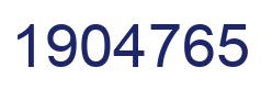 Number 1904765 blue image