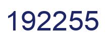 Number 192255 blue image