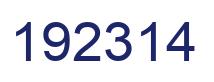 Number 192314 blue image