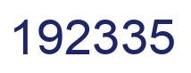 Number 192335 blue image
