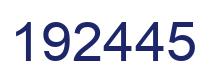 Number 192445 blue image