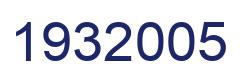 Number 1932005 blue image