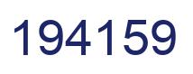 Number 194159 blue image