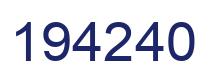 Number 194240 blue image
