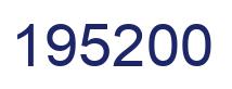 Number 195200 blue image