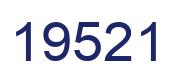 Number 19521 blue image