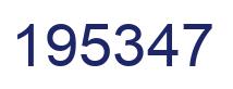 Number 195347 blue image