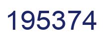 Number 195374 blue image