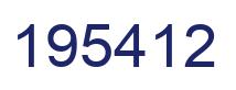 Number 195412 blue image