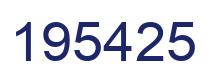 Number 195425 blue image
