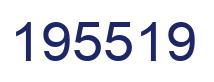 Number 195519 blue image