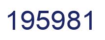 Number 195981 blue image