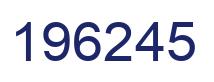 Number 196245 blue image