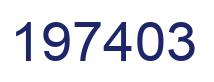 Number 197403 blue image