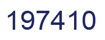 Number 197410 blue image