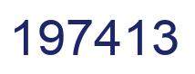 Number 197413 blue image