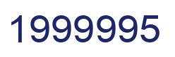 Number 1999995 blue image