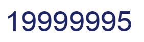Number 19999995 blue image