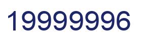 Number 19999996 blue image