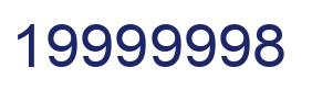 Number 19999998 blue image