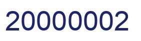 Number 20000002 blue image