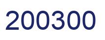 Number 200300 blue image