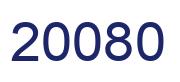 Número 20080 imagen azul