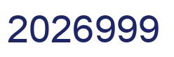 Number 2026999 blue image