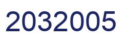 Number 2032005 blue image