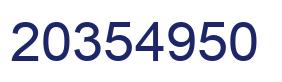 Number 20354950 blue image