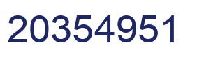 Number 20354951 blue image