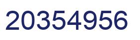 Number 20354956 blue image