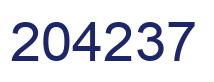 Number 204237 blue image