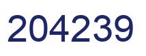 Number 204239 blue image