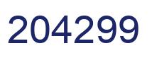 Number 204299 blue image